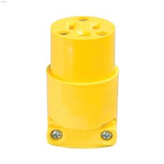 Vinyl Yellow Armoured Connector 15A 125V 2P\/3W
