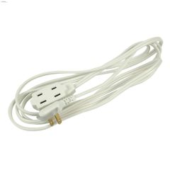 3 Outlet 16 AWG 2C 2.5 m White Thin Plug Power Cord