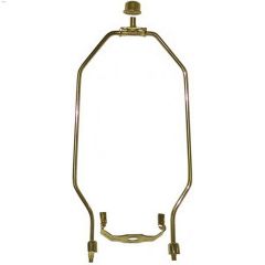 7\" Polished Brass Lamp Harp