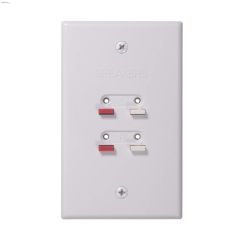 White Speaker Wire Wall Jack