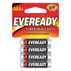 Eveready Super Heavy Duty AAA 1.5V Battery-4/Pack