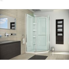 72\" Silver Clear Pivot Shower Door