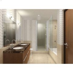 69\" Silver Raindrop Swing Shower Door