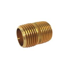 1/2 MIP x Close Yellow Brass Pipe Nipple
