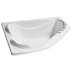 Cocoon 6054 Off-Centre White Microjet Corner Bathtub