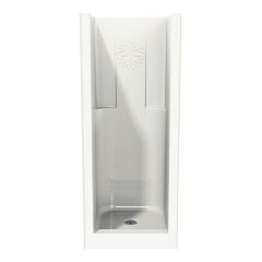 Jasmin White Fiberglass 1-Piece Shower Stall