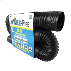 20' Black Expandable Corrugated Solid Pipe
