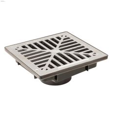 9\" x 9\" Vortex Catch Basin With Flat Aluminum Grate