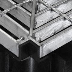 Black Plastic 90 Degree Corner With Galvanized Steel Grate