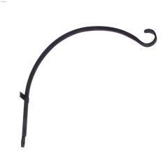 16\" Black Powder Coated Curved Forged Hook