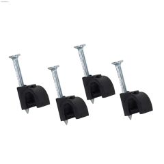 Black Plastic Coaxial Nail-In Clamp-20\/Pack