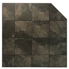 48" x 40" x 1-1/4" Carbon Corner Hearth Pad