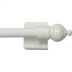 16 - 28\" Satin Silver Magnet Single Adjustable Curtain Rod