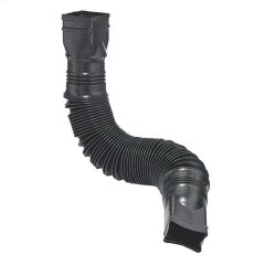 Flex-A-Spout 22\" - 55\" Black Downspout Extension