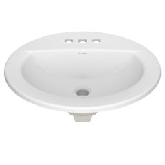 21\" x 8-1\/2\"" x 19-1\/4\"" White Countertop Sink"