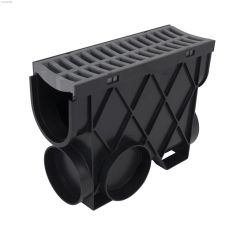 Plastic Inline Slimline Pit With Portland Gray Grate
