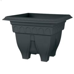 15-1/4" x 12-1/4" Black Azura Patio Planter Pot