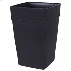 16\" Black Harmony Tall Planter Pot