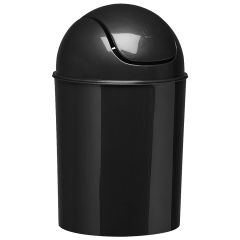 1.25 gal Gloss Black Waste Can