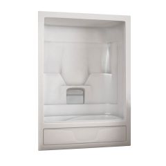 Aspen White 1-Piece Left Hand Tub Shower