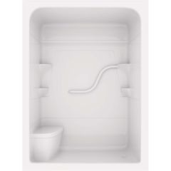 Madison 5 1-Piece Shower Right Drain Left Seat 60 x 33-1/4