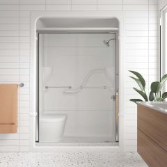 Madison 5 3-Piece Shower Right Drain Left Seat 60 x 34-1/4