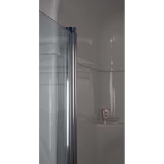 38\" x 33-1\/4\" x 88\" White 1-Piece Right Shower Stall