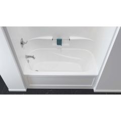 Belaire White 1-Piece Left Hand Domeless Tub Shower