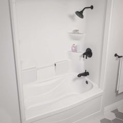 Liberty White 1-Piece Left Hand Tub Shower
