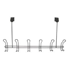Bronze Classico Over-The-Door 6 Hook Rack