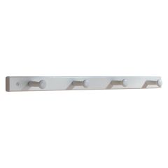 21" Natural Lacquer Wall 4 Peg Rack