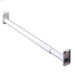 30 - 48\" White Adjustable Closet Rod