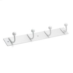 320 mm White Wall 4 Hook Rack