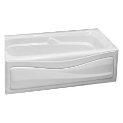 Corinthia II 6030 White Right Rectangular Bath Tub