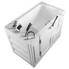 White Left Panama Walk-In Soaker Tub
