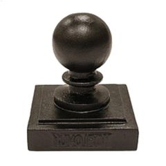 3-1\/2\" x 3-1\/2\" Black Ball Post Ornamental Post Cap