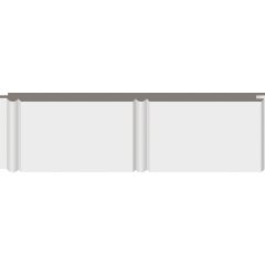 1/4" x 7-1/8" x 8' Natural MDF Beaded Wall Panel