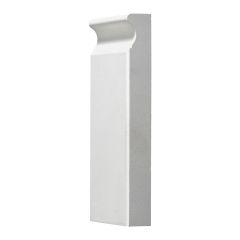 1" x 3-3/4" x 8" White Primed MDF Plinth Block