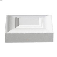1\" x 3-3\/4\" x 3-3\/4\" White Primed MDF Victorian Corner Block