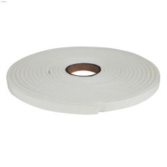 3\/8\" x 16.4' White Closed Cell Insulating Foam Tape