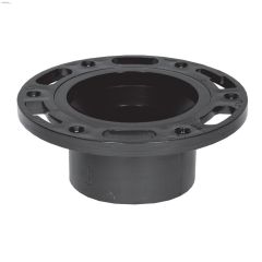 4\" x 3\" Hub Black ABS Adjustable Closet Flange