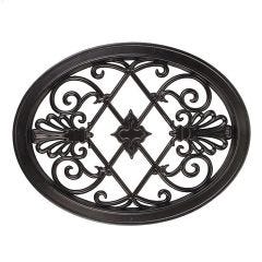 13\" x 17\" Black Cast Aluminum Oval Fence & Gate Insert