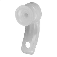 4-1\/2\" Plastic White Traverse Curtain Slide