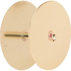 Defender Security 2-5\/8\" Steel Brass Plated Hole Cover Plate