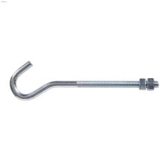 3\/8-16 x 8-1\/4\" Clothesline Hook Bolt With 2 Hex Nut