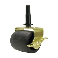 2-1/8" Black Wide Wheel Bed Roller With Soft Tread Stem