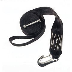25' x 2\" 1100 lb Polyester Black Hand Winch Strap
