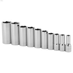 10-Piece Professional Grade 3\/8\" Drive Deep Socket Set
