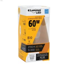 6 Watt 2700K 500 Lumens Dimmable B11SBFIL LED Light Bulb