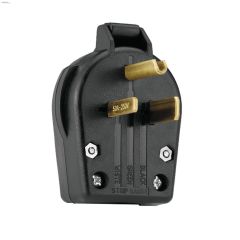 Black Angled Plug 30-50A 250V 2P\/3W